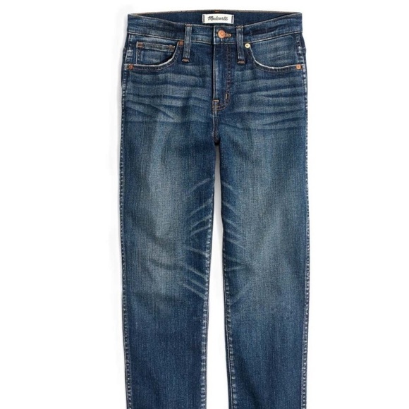 MADEWELL HIGH WAIST SKINNY STRAIGHT LEG JEANS - Picture 4 of 5